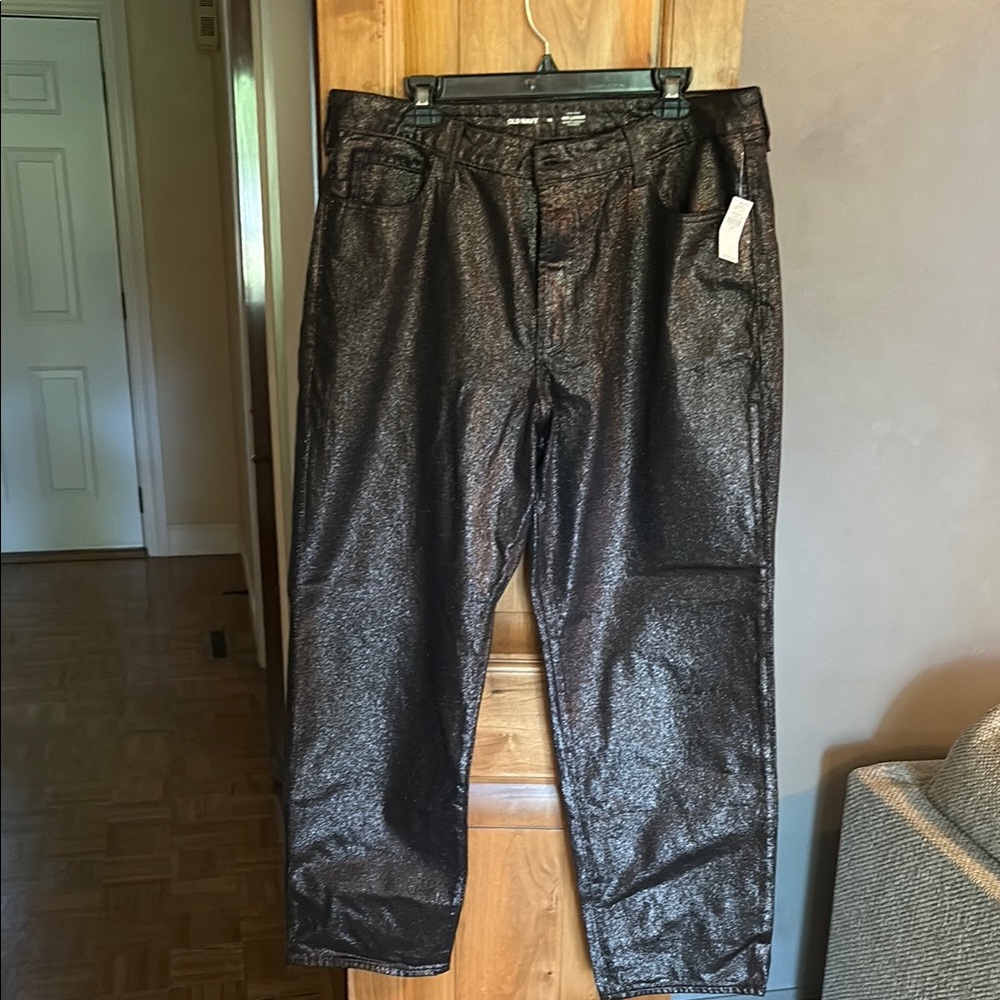 Old Navy Shimmering Charcoal Pants